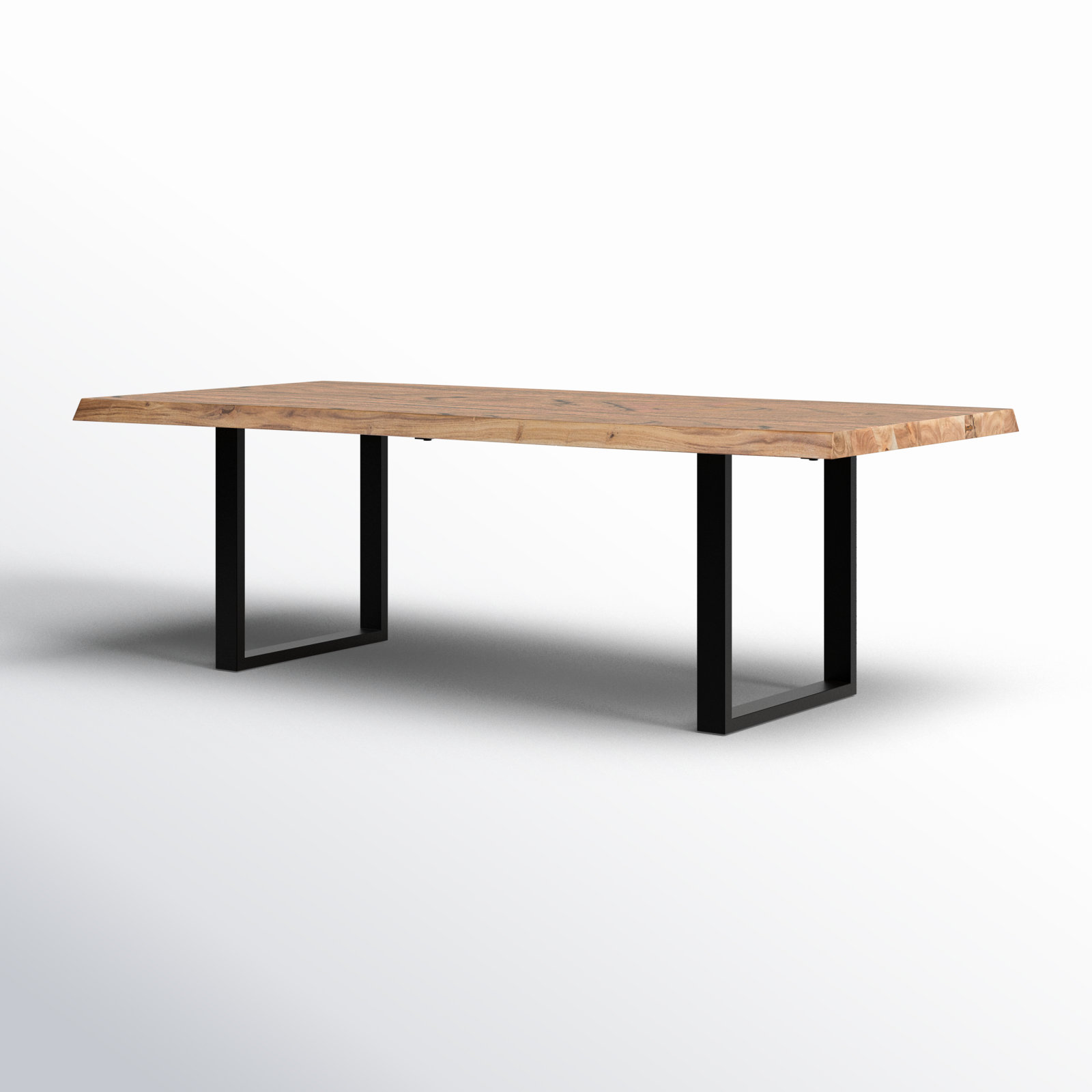Colin Acacia Dining Table, 29.75"H x 79"L x 40"W, Black, Teak
