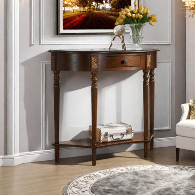 American-style semi-circular console table