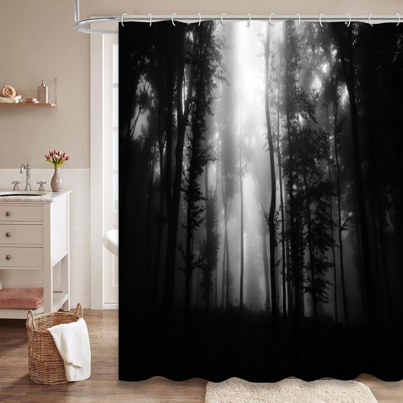 Rideau de douche Dark Forest, L 72 po x l 84 po