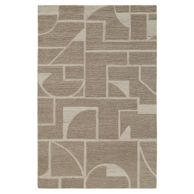 Tapis d'intérieur en laine touffeté à la main Toralf