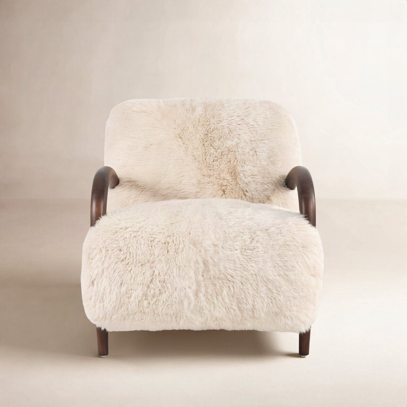 Sandro Leather Armchair, Chalet Shearling