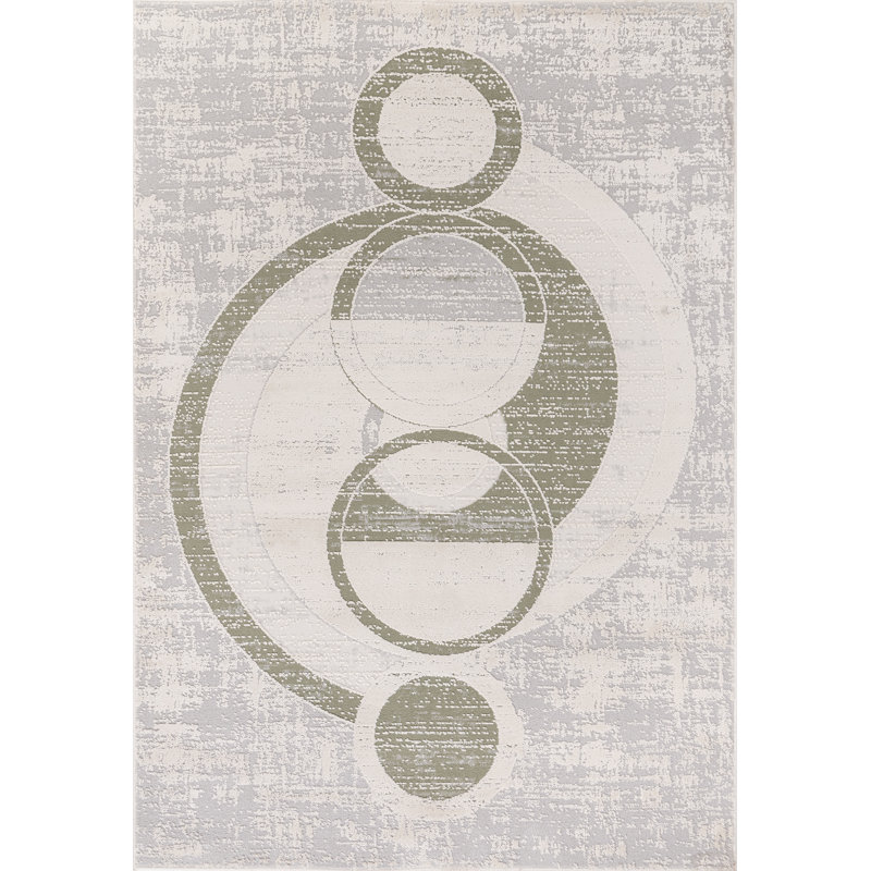 Olliyah Collection Transitional Geometric Area Rug, Rectangle 5'3" x 7'6"