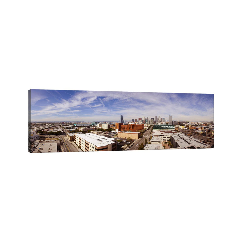 Buildings In Downtown Los Angeles, Los Angeles County, California, USA 2011 - Wrapped Canvas Panoramic Print