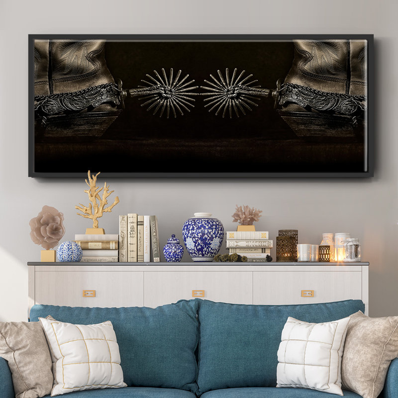 Photography Study Spurs- Framed Canvas