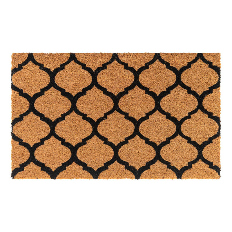 Non-Slip Geometric Outdoor Doormat, Rectangle 1'6" x 2'6"