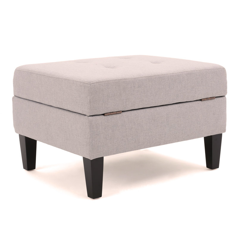 OTTOMAN DE RANGEMENT, Gris clair