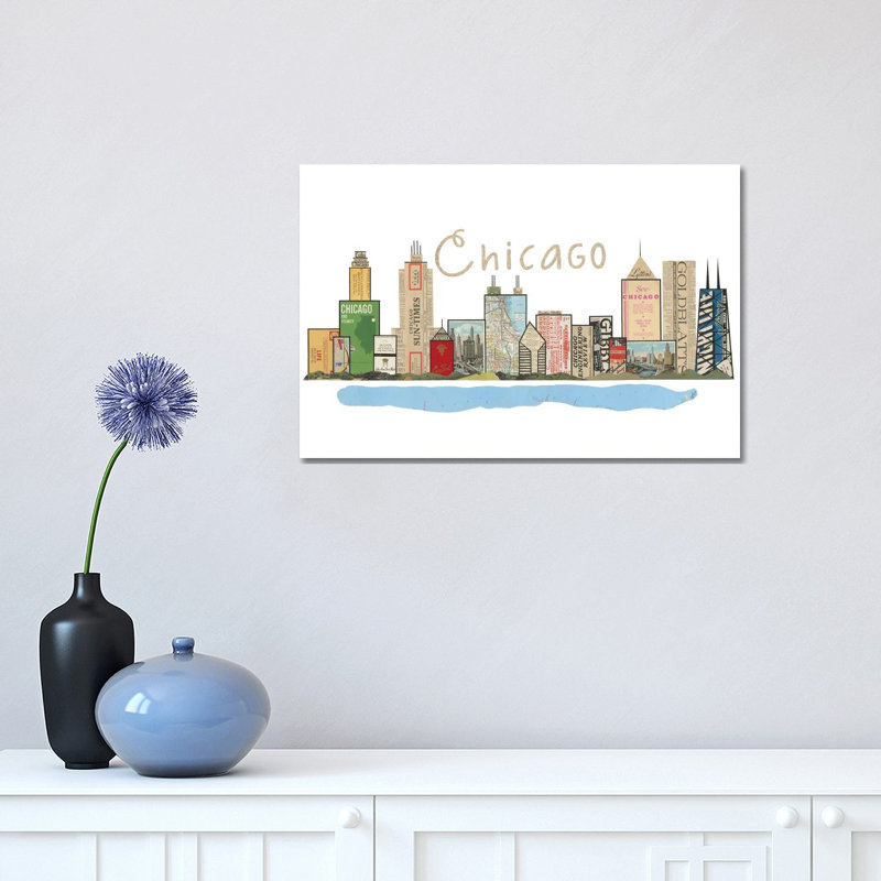 " Chicago Skyline " by Paper Cutz, 12" H x 18" W x 1.5" D