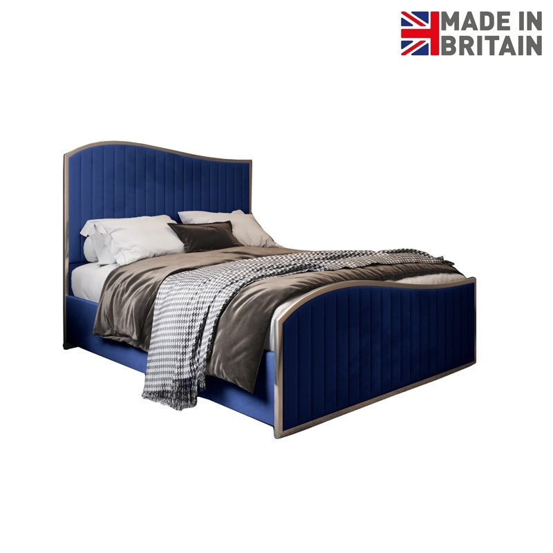 Anastos Upholstered Bed, Kingsize (5'), Blue