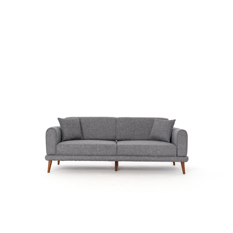 Elegant 3-Piece Sofa Set, Grey Linen Upholstery | 3-Seat Sofa: 82.7 x 36.2 x 36.2 in, Seat Height: 16.1 in | 1-Seat Sofa: 27.6 x 41.3 x 29.5 in | 100% Wooden Frame, 28 DNS Foam for Ultimate Comfort, Modern Design