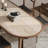 Oval solid wood rock slab dining table-759310453
