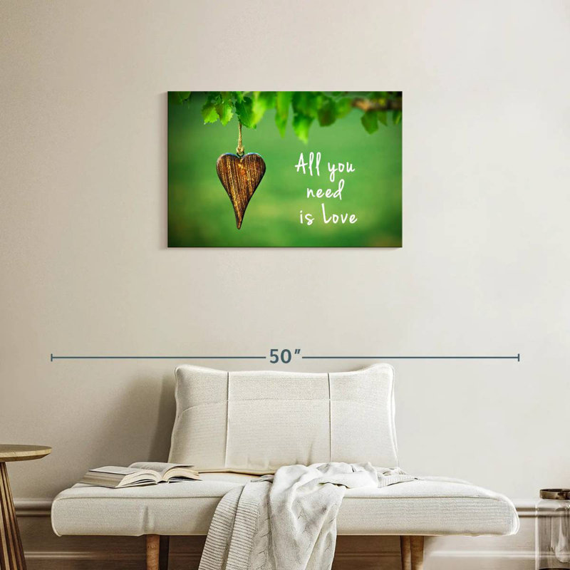 Tergel Nature All You Need Is Love, H 20 po x l 30 po