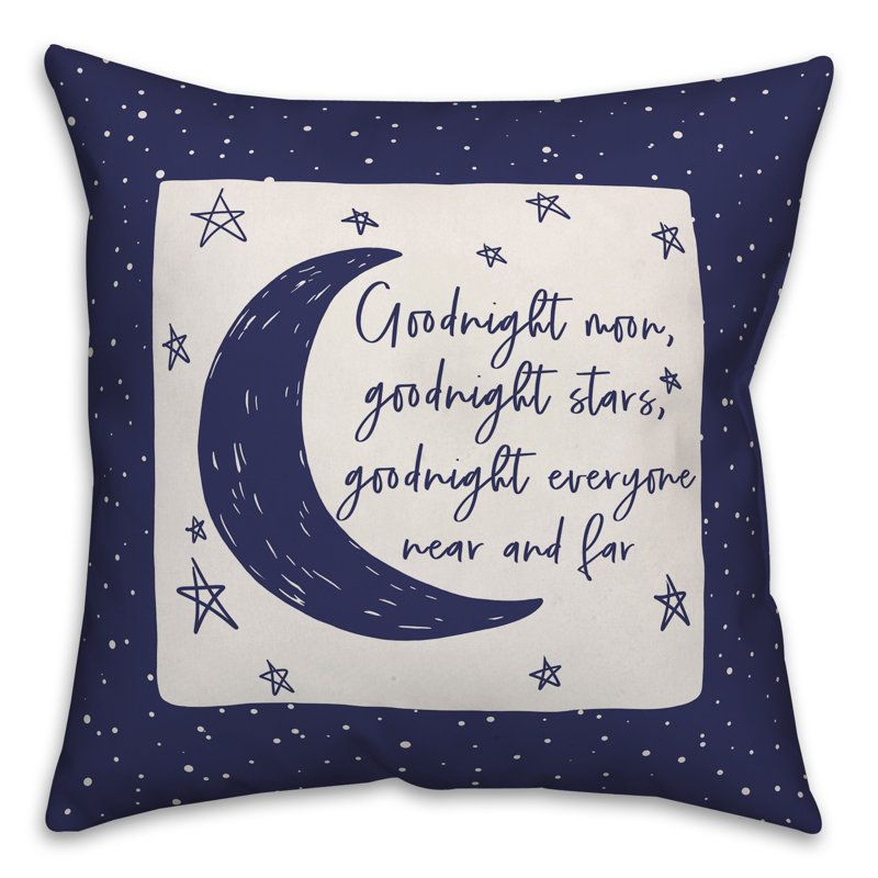  Housse et insert de coussin carré Goodnight Moon Goodnight Stars