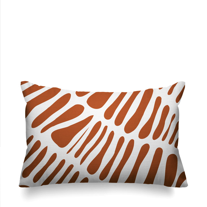 Housse de coussin rectangulaire et insert Locke Tribal, Orange brûlé
