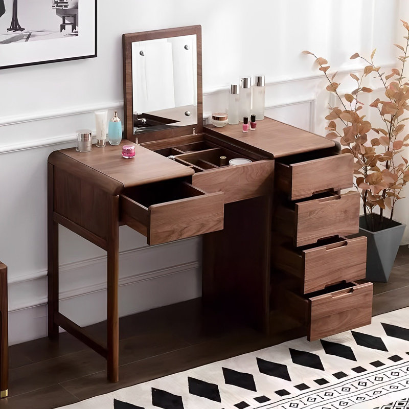 dressing table brown colour Amazon.com: KWOKING Contemporary Vanity Dressing Table Set with Wood Stool  for Bedroom Rubberwood Dressing Table Mirror Dressing Table with Mirror  Storage Cabinet Dressers Red Brown 39" L x 19" W x 61"