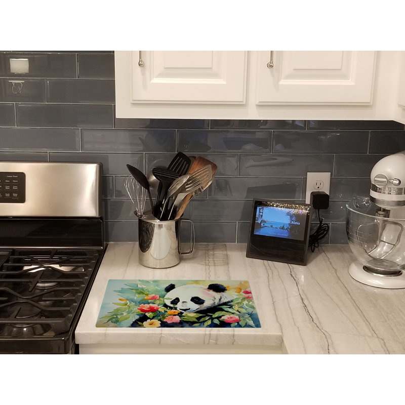 Panda Glass Cutting Board Large