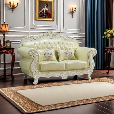 Reinhild 70.8'' Leather Loveseat