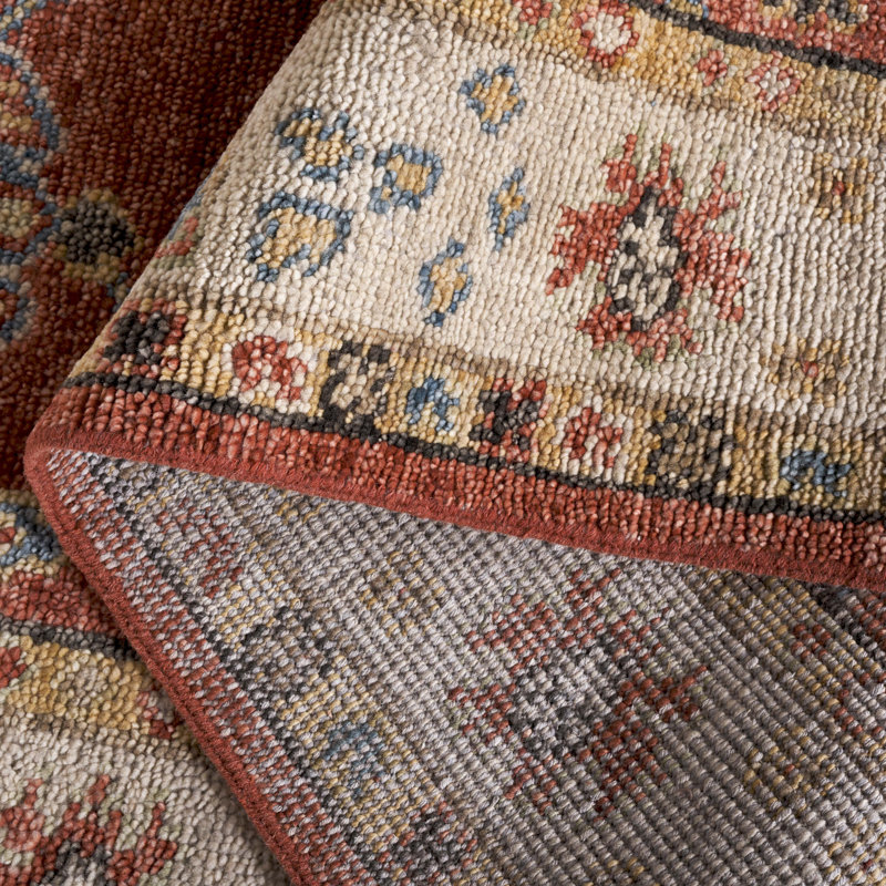 Samarkand 170 Area Rug In Beige / Rust, Rectangle 6' x 9'