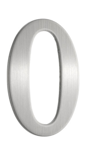 2 po Numéro de maison Beslagsboden, Acier inoxydable, 0