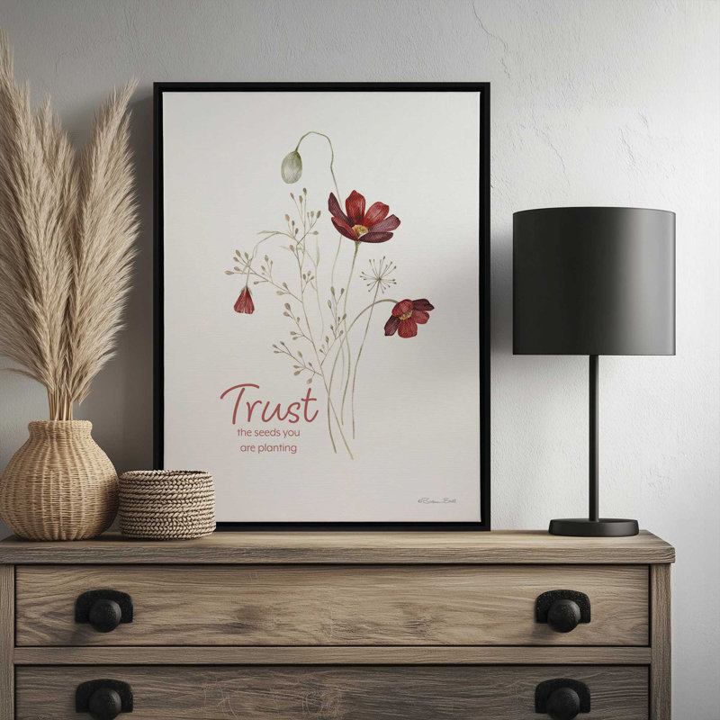 «Trust the Seeds» par Susan Ball, reproduction d'art, 30 W x 40 H, White, Framed Canvas