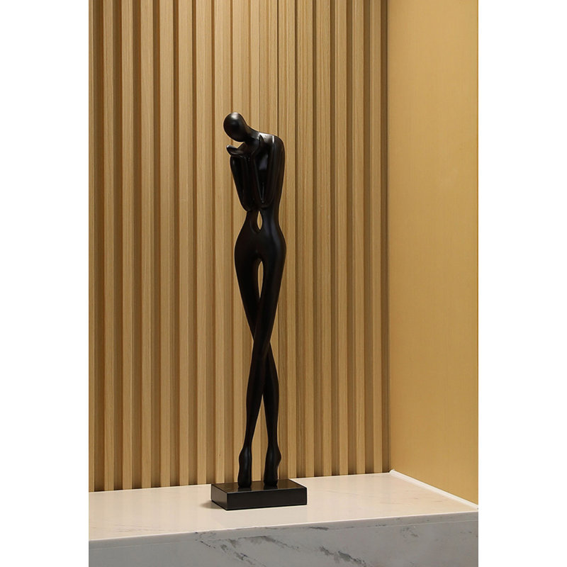 Figurine italienne en résine, Noir