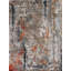 Laureno Hand Knotted Abstract Area Rug in Navy/Silver/Rust/Brown-1142026452