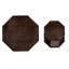 Deux tables basses octogonales de 31,5 po en noyer noir - 2 tables fonctionnelles et élégantes, polyvalentes et décoratives pour le salon-2077311687