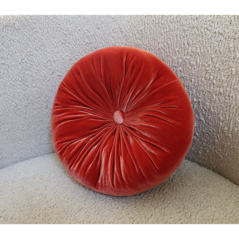 Coussin Therese, H 12 po x l 12 po, Orange brûlé