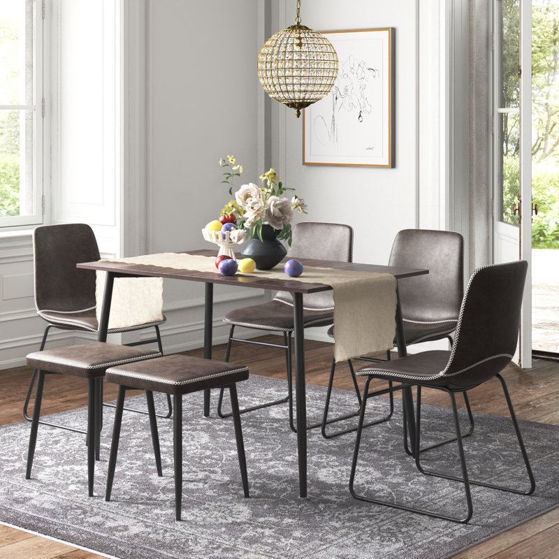 Ensemble repas pour 6 personnes Mossman, Brun foncé