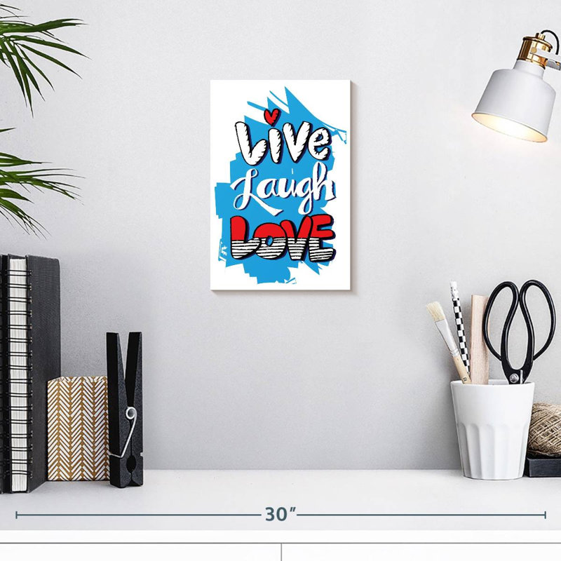 Dessin animé «Live Laugh Love», H 12 po x l 8 po