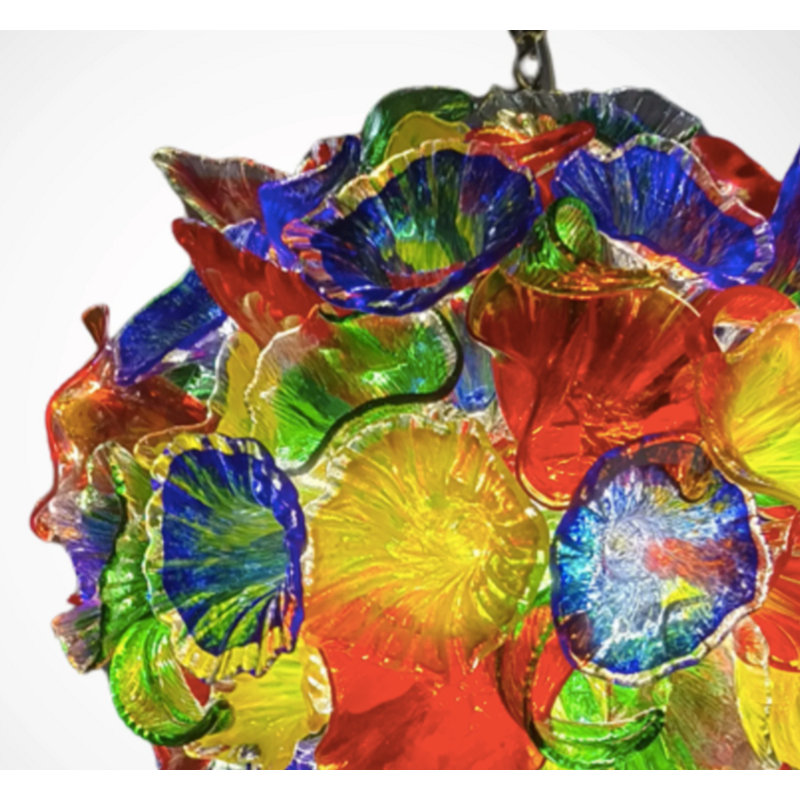 Lustre en verre soufflé de style Pabon