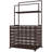 Wicker Pool Float Storage Organizer, PE Rattan Pool Float Holder with Basket Shelf Towel Bars, Rolling Pool Caddy for Floaties, Noodles, Life Vests, Beach Balls, Brown-108760411
