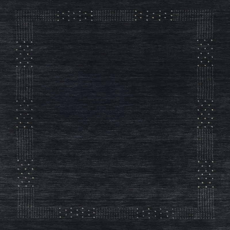 Tapis abstrait noir, Carré 7 pi
