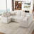 Seybert Modern U-Shaped Velvet Chenille Sectional Sofa For Living Room-2005509199