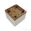 Ensemble de tables basses contemporaines carrées avec tabourets rembourrés 4 x 1 table basse