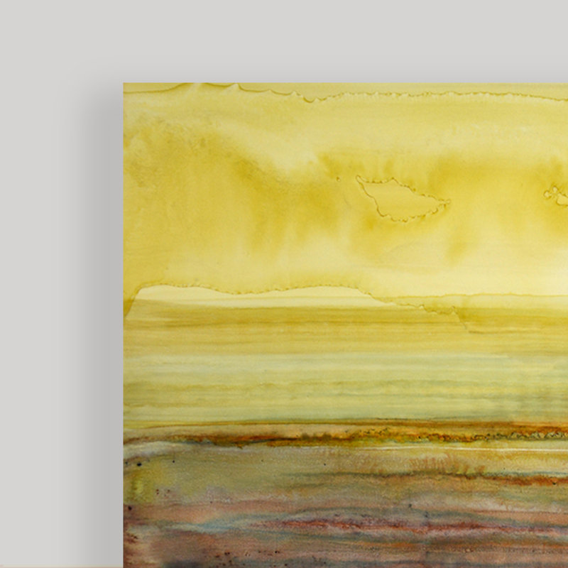 «Amber Coast» par Norman Wyatt Jr. - reproduction sur toile tendue, H 12 po x l 16 po x P 1,5 po