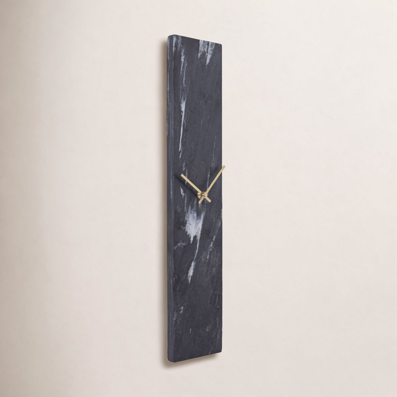 Mies Black Marble Monolith Clock