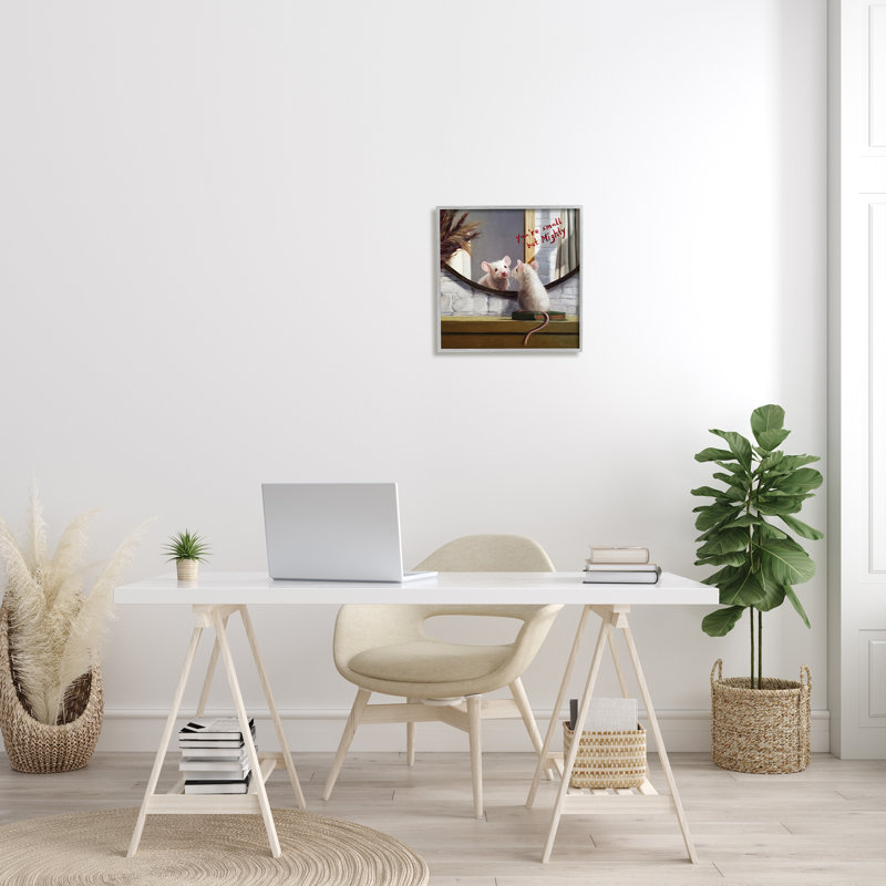 Petit mais puissant - Impression sur toile, H 17 po x l 17 po x P 1,5 po, Encadré gris