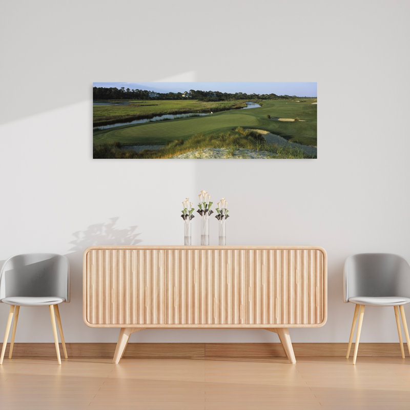 River And A Golf Course Ocean Course Kiawah Island Golf Resort Kiawah Island Charleston County South Carolina USA by Gerald L. French - Wrapped Canvas Panoramic Print