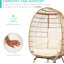Chaise de patio en acier avec coussins