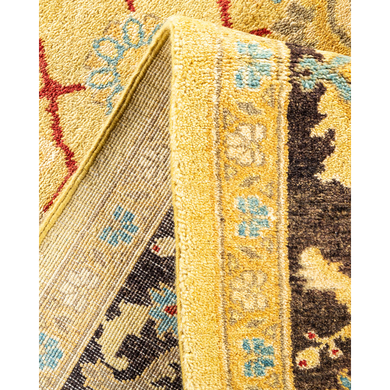 Vasudeva One-of-a-Kind 8' 2" X 9' 3" 2000s Wool Area Rug in Green