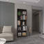 Bibliothèque Home 4 tablettes Kronos, rangement ouvert, noyer teint