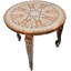 Table Mid-Century fabriquée à la main et incrustée avec motif astral et éléphant
