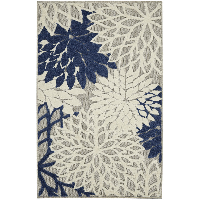 Abela Floral Indoor Rug, Rectangle 2'8" x 4'