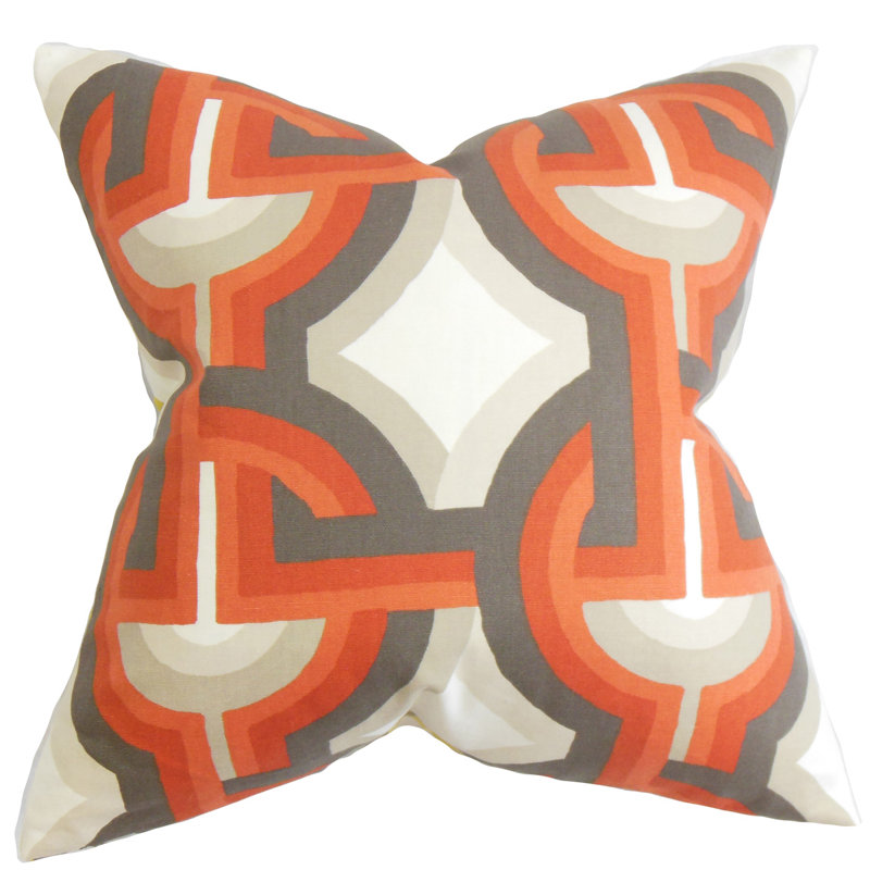 Coussin 100% coton Rineke, Minuit, H 20 po x l 20 po