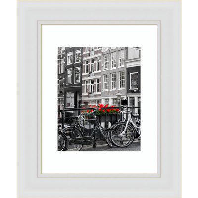 Telana White Wood Picture Frame with Mat