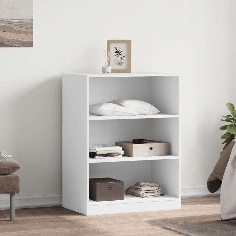 Amareya Manufactured Wood Wardrobe, 102cm H x 77cm W x 48cm D, White