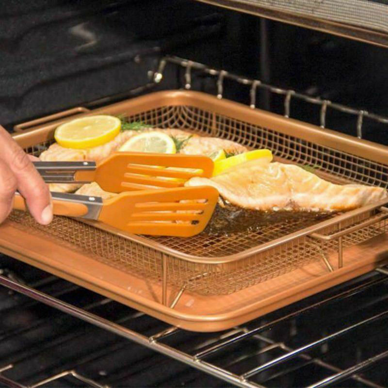 Vivo Non-Stick Stainless Steel 2 Piece Baking Tray Set