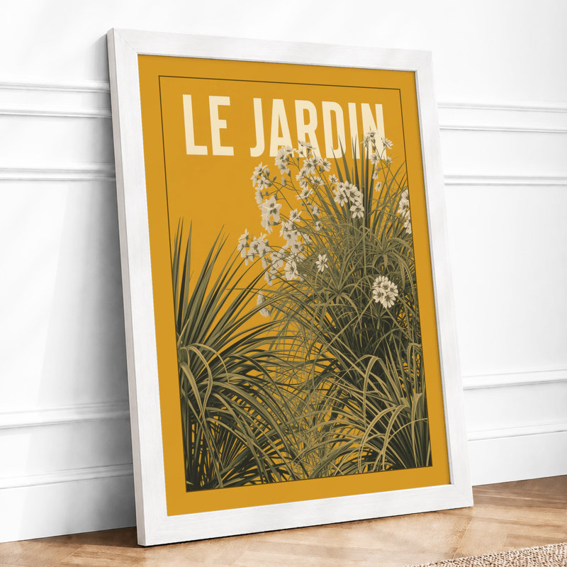 Le Jardin Botanical - Framed Print, A3 - 42.0 x 29.7 cm, White