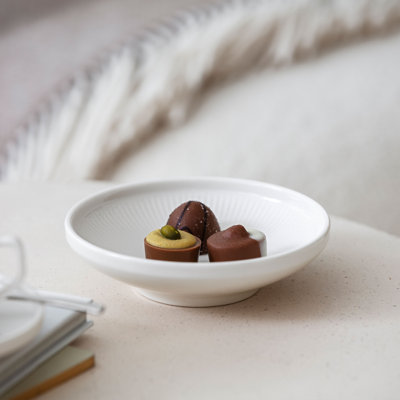 Villeroy & Boch Afina Rice Bowl, Premium Porcelain, Dishwasher and Microwave Safe, 5 x 5 x 1.25 in, Stackable, White