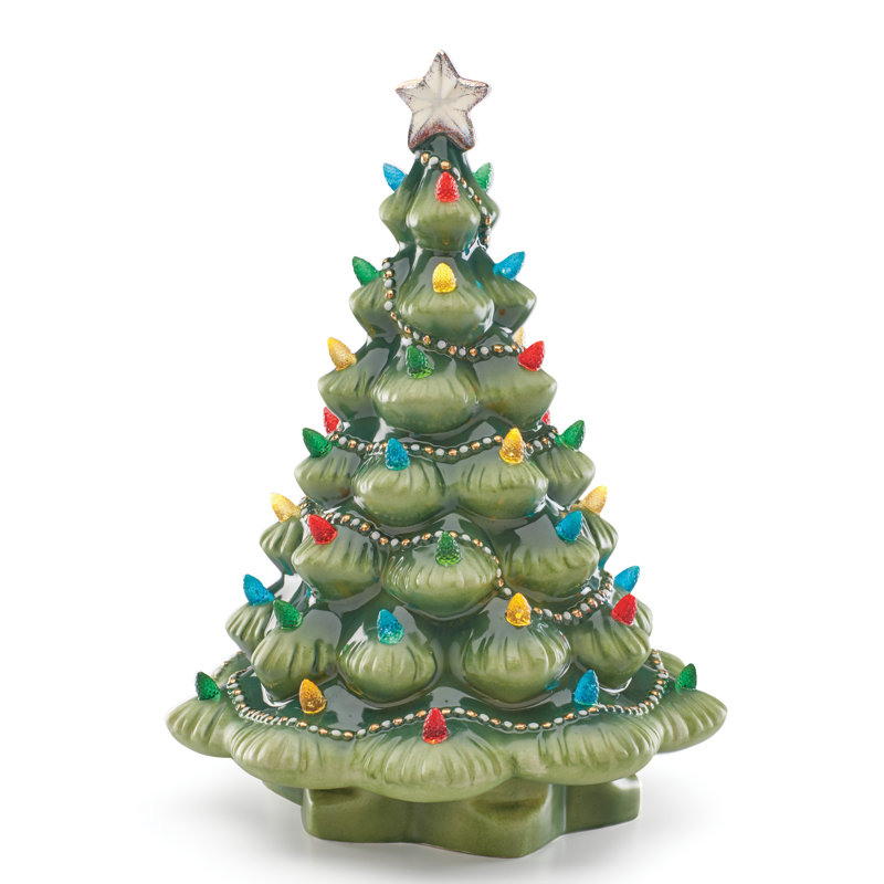 Treasured Porcelain Lit Tree, Green